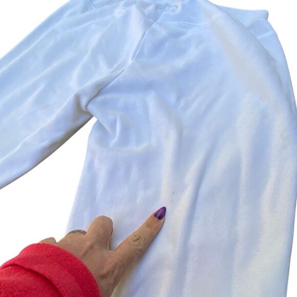 WSLY The Ecosoft Tie Up Jogger Soft Cream White Women’s SZ L - Picture 4 of 7